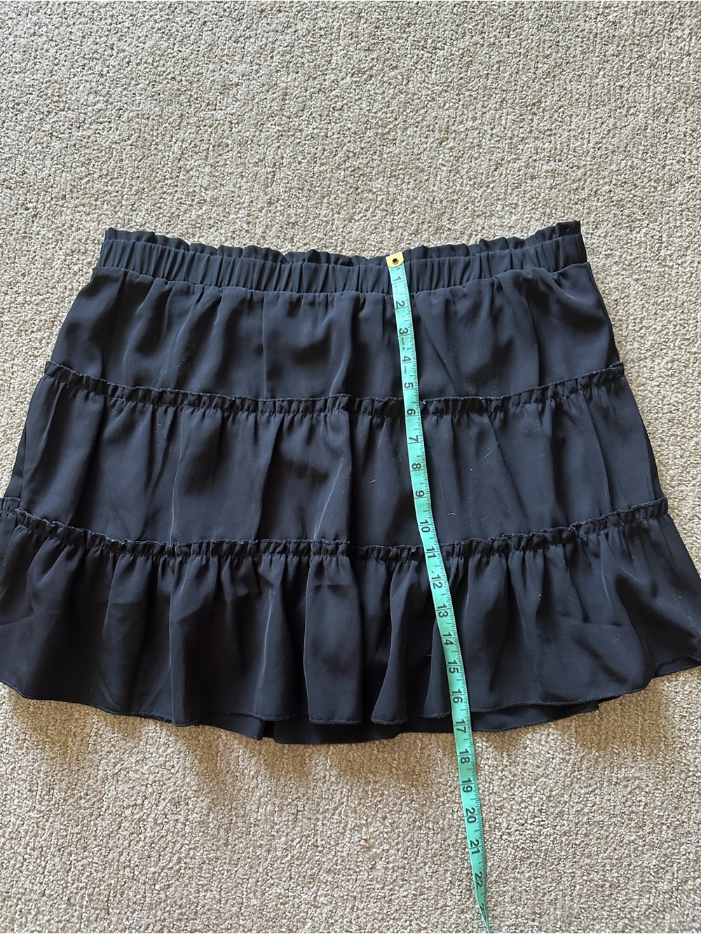 Black Tiered Mini Skirt XL CLEO - Picture 7 of 7